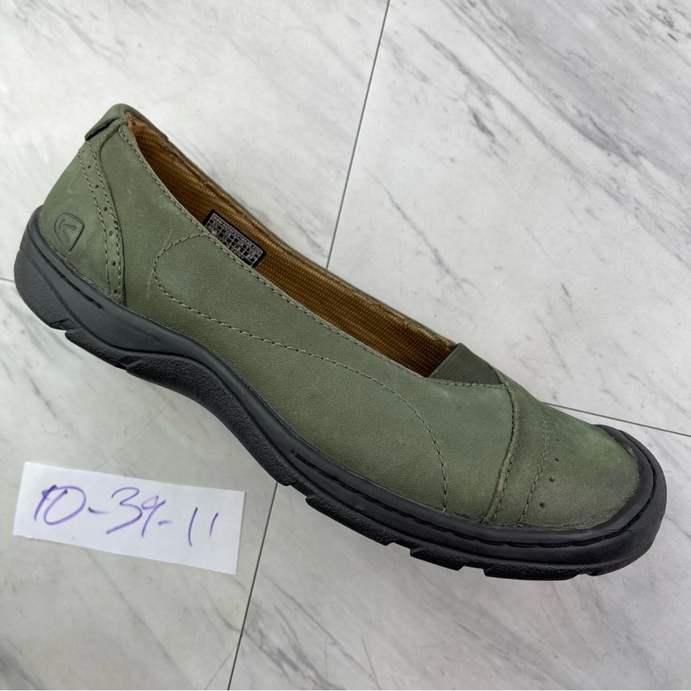 •Keen Women’s 10 Cushion Sterling City Olive Green Loafer Flat Shoe 1008132